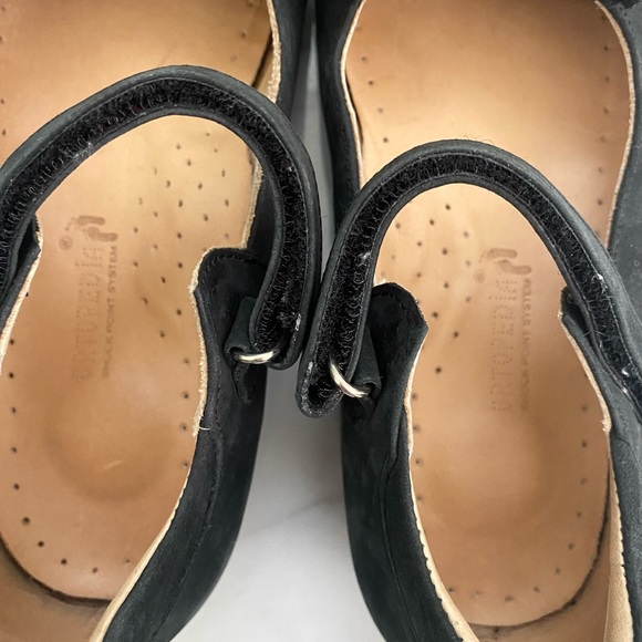 Ortopedia All Leather Bow Stitched Black Mary Janes - Picture 7 of 8